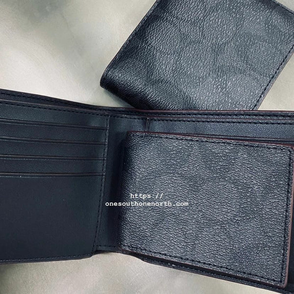 Coach108 香港現貨 Coach Compact Id Wallet In Signature Canvas