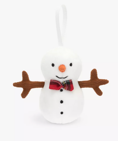 jelly030 Festive Folly Snowman Christmas hanging decoration 9cm