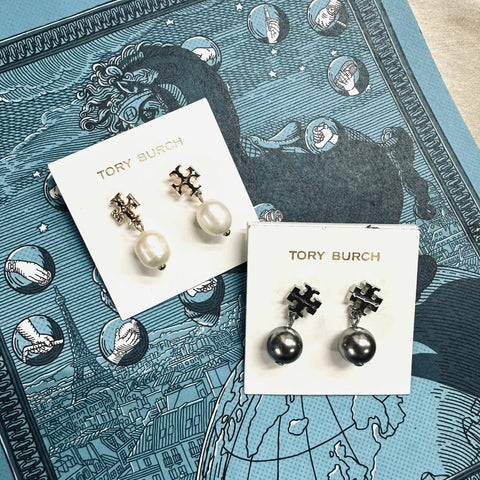 香港現貨 Logo Pearl drop Earring