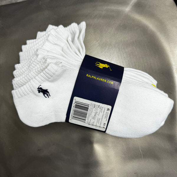 polo205 大優惠 6對白色 男裝經典小馬logo短襪 (平行進口)