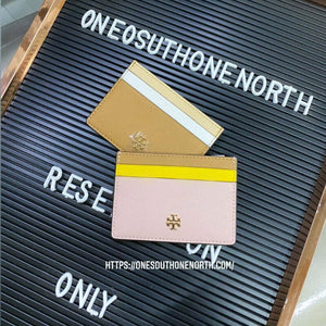 香港現貨  Tory Burch Emerson Color Block Slim Card Case