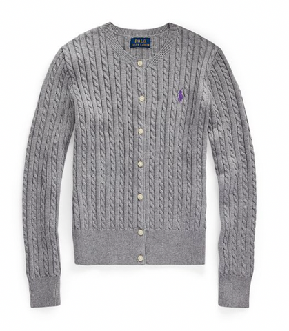 香港現貨 Ralph Lauren Kids Polo Cardigan Grey Size L