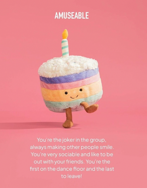 香港現貨 Jellycat  Rainbow Birthday Cake 26cm