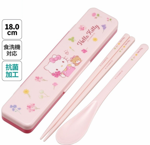 set001 香港現貨 Hello Kitty 便當餐具套裝  日本製造