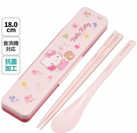 set001 香港現貨 Hello Kitty 便當餐具套裝  日本製造