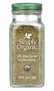 SO008 Simply Organic, All-Purpose Seasoning, 2.08 oz (59 g)
