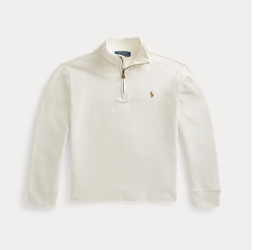 香港現貨 Polo Ralph Lauren Cotton Interlock Quarter-Zip Pullover
