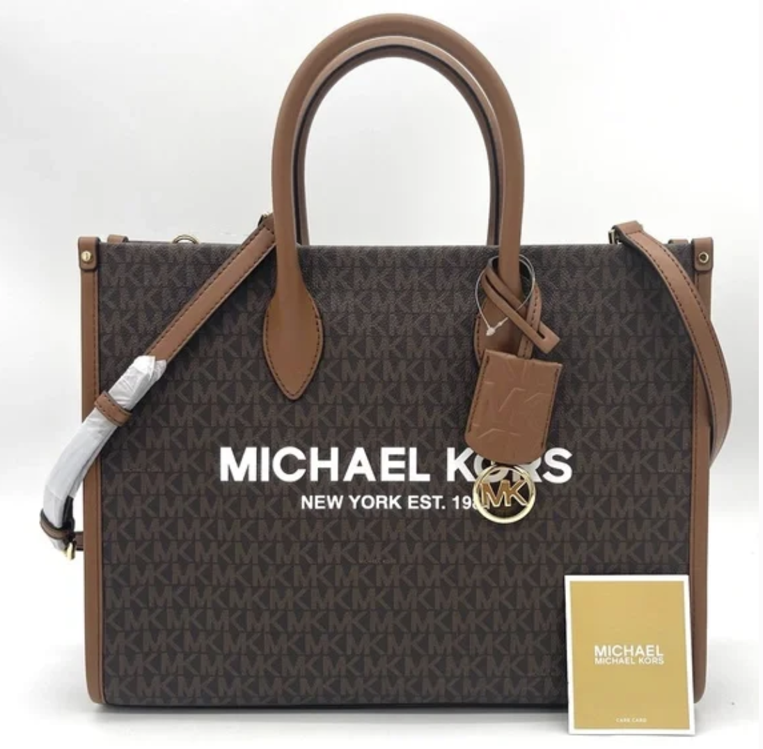 mk007 香港現貨 Michael Kors Mirella 中型 經典 手提包 棕色