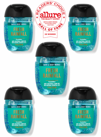 bbw145 Fresh Rainfall PocketBac Hand Sanitizers, 5-Pack | Bath & Body Works