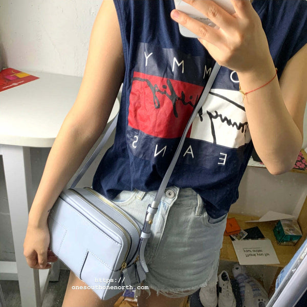 香港現貨 Tory Burch Block-T Double Zip Luna Leather