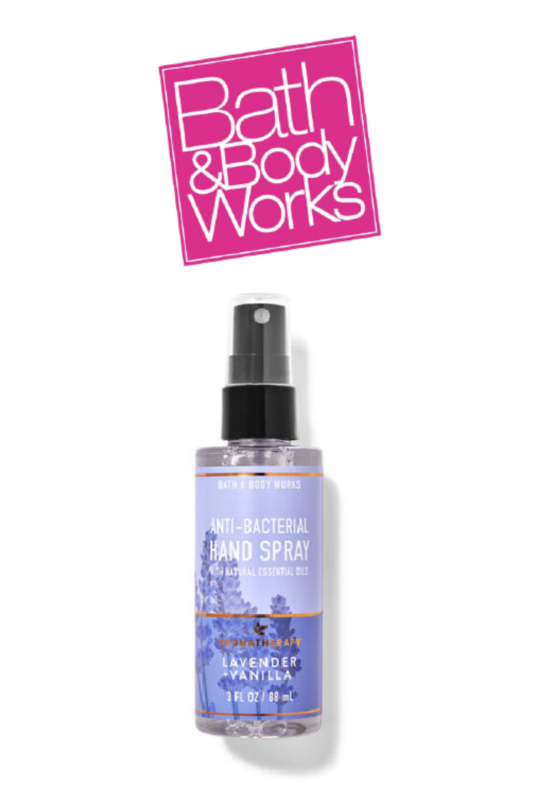 bbw140 bath and body works anti bacterial hand spray lavender vanilla
