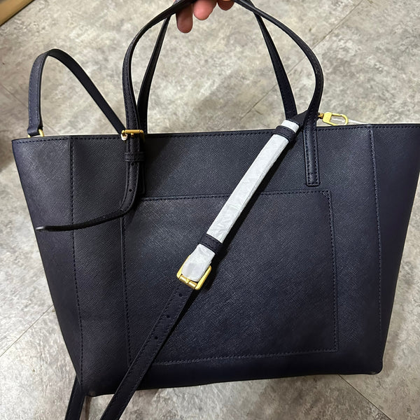 香港現貨 Tory Burch Emerson Saffiano Leather Zip Tote Shoulder Bag