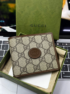 香港現貨 Gucci 男裝銀包 WALLET WITH INTERLOCKING G