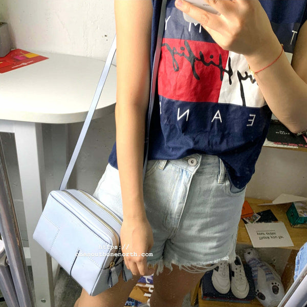 香港現貨 Tory Burch Block-T Double Zip Luna Leather