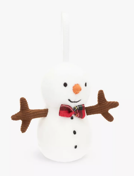 jelly030 Festive Folly Snowman Christmas hanging decoration 9cm