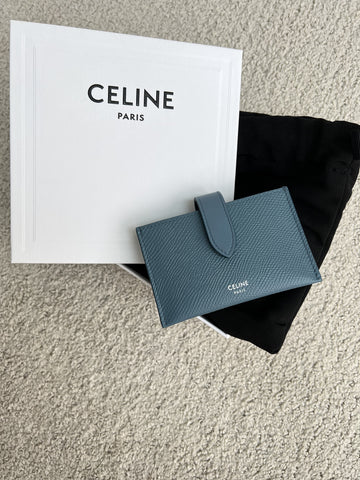 香港現貨 CELINE Accordion Card Holder Grained calfskin card case
