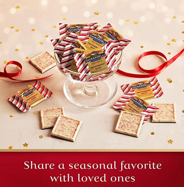 ghi001 Ghirardelli Peppermint Bark Collection 鷹牌 薄荷黑&牛奶朱克力 1磅4.9oz / 595.8g 特大裝