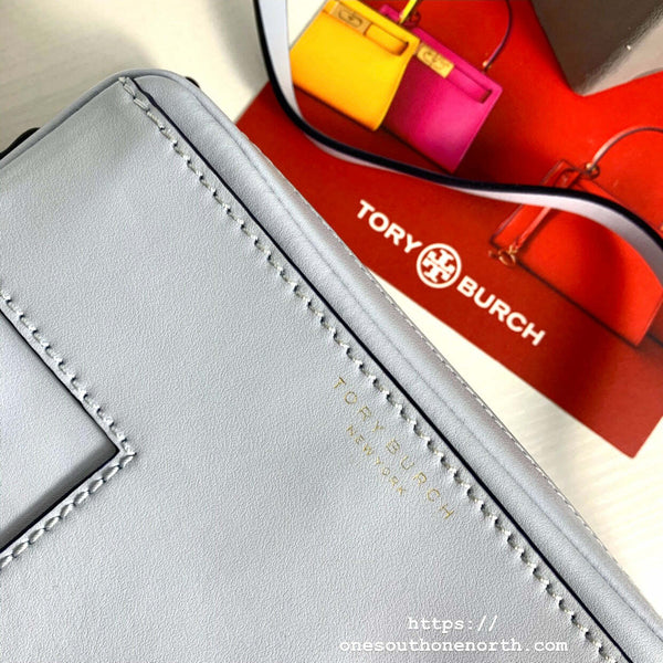香港現貨 Tory Burch Block-T Double Zip Luna Leather