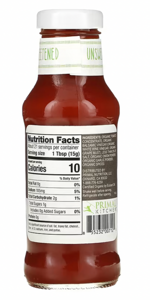 kc001 Primal Kitchen, Organic Ketchup, Unsweetened, 11.3 oz (320 g)