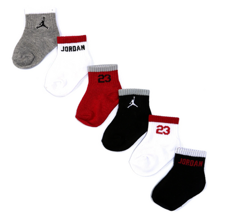 香港現貨 Air Jordan 一pack 6對 小童 嬰兒 襪