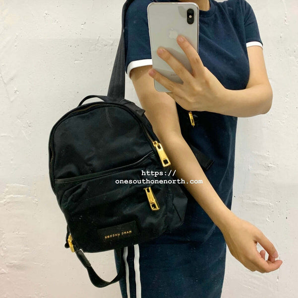 香港現貨 Marc Jacobs Varsity Black Nylon Backpack