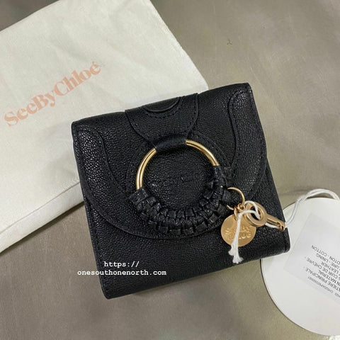 香港現貨 See by Chloe Black Hana Square Wallet