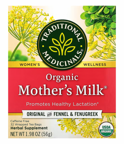 mm001Traditional Medicinals, Organic Mother's Milk, Original with Fennel & Fenugreek, Caffeine Free, 32 Wrapped Tea Bags, 1.98 oz (56 g)