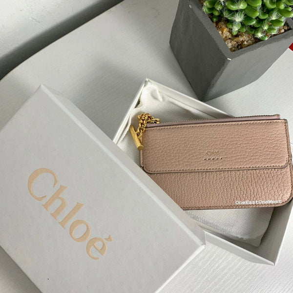 香港現貨 Chloe Drew textured-leather cardholder