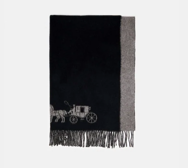 香港現貨 Coach Horse And Carriage Double Face Oversized Muffler