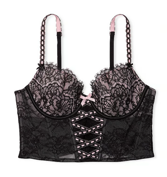 VS002 Victoria's Secret Lightly-Lined Heritage Ribbon Slot Bra Top