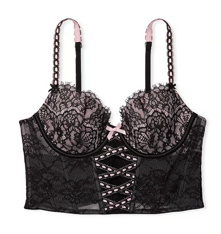 VS002 Victoria's Secret Lightly-Lined Heritage Ribbon Slot Bra Top