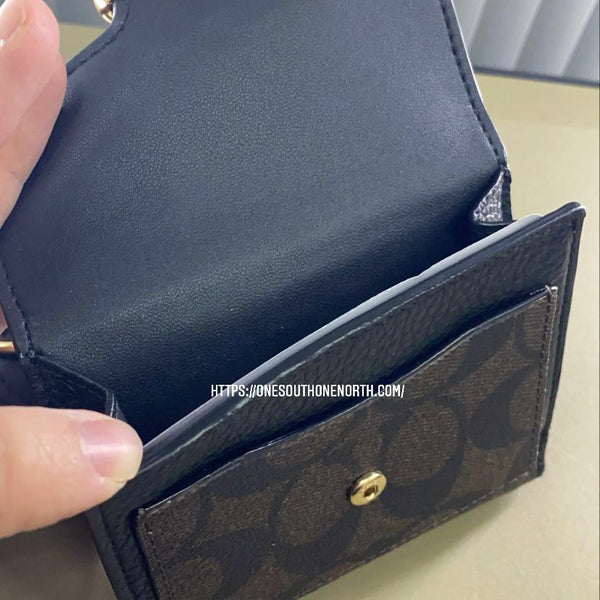 香港現貨 Coach Georgie Small Wallet In Signature Canvas