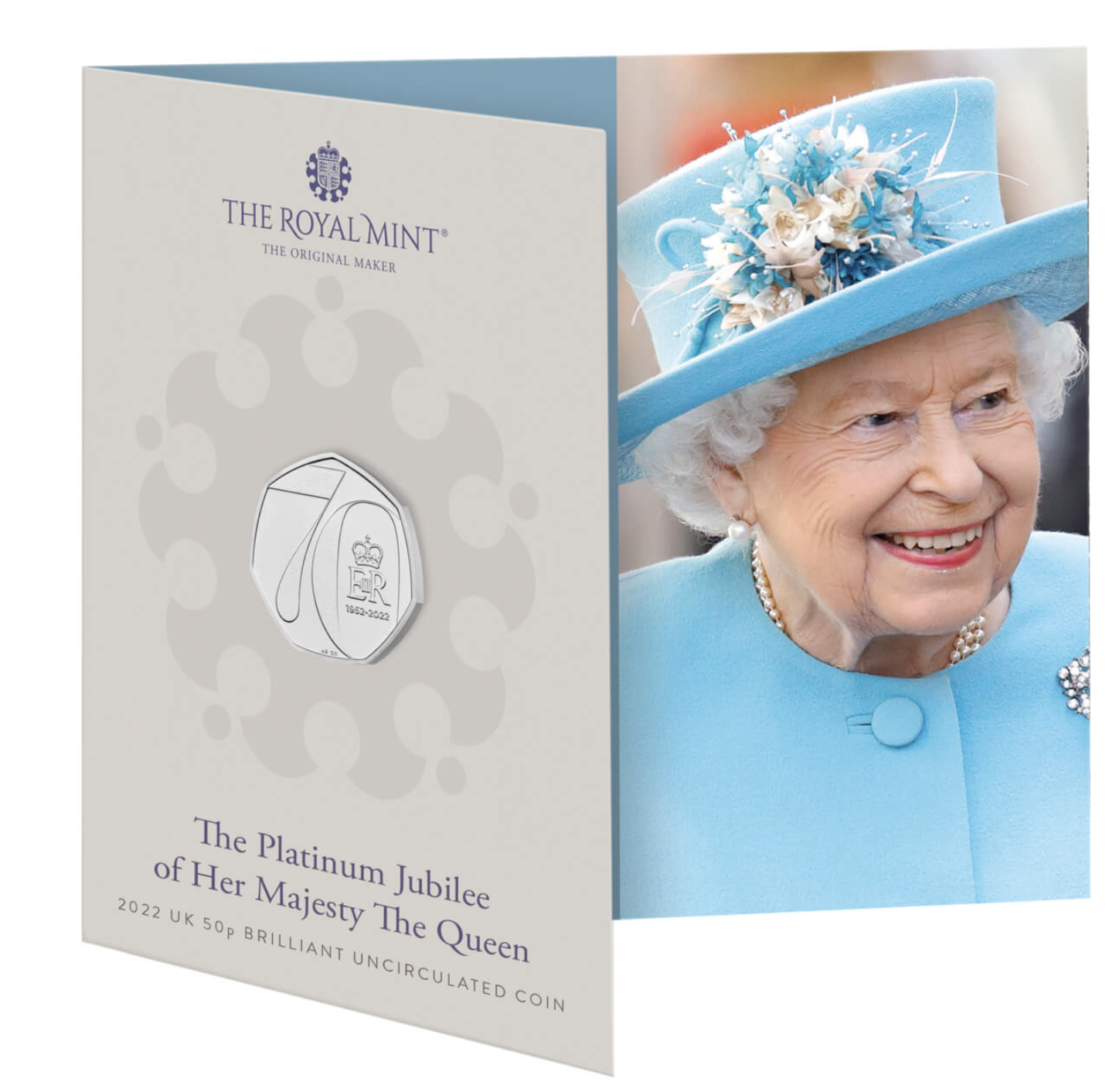 香港現貨 英國Royal Mint紀念幣 The Platinum Jubilee of Her Majesty The Queen 2022 UK 50p Brilliant Uncirculated Coin