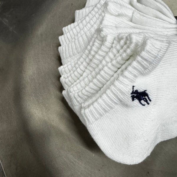 polo205 大優惠 6對白色 男裝經典小馬logo短襪 (平行進口)