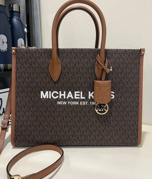 mk007 香港現貨 Michael Kors Mirella 中型 經典 手提包 棕色