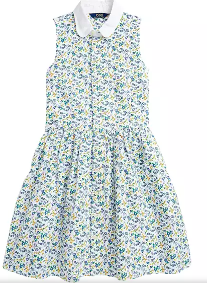 香港現貨  Polo Ralph Lauren Oxford Flower Shirtdress
