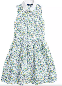 香港現貨  Polo Ralph Lauren Oxford Flower Shirtdress