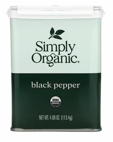 So007 Simply Organic, Black Pepper, 4 oz (113.4 g)