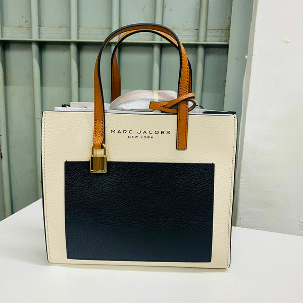 香港現貨 Marc Jacobs Mini Grind Coated Leather Tote Color Block