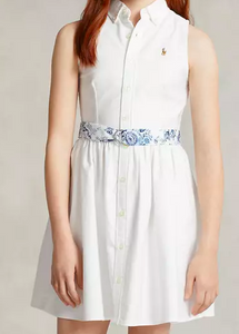 香港現貨  Polo Ralph Lauren Big Girls White Shirtdress