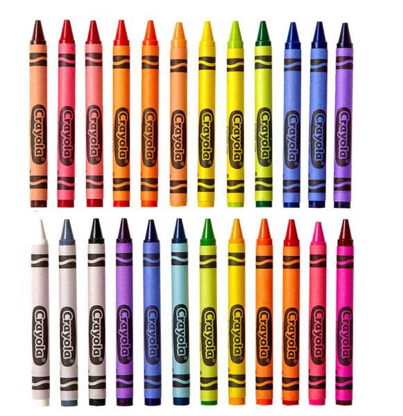 Cra001 美國製造 Crayola crayons 24枝葉24色蠟筆套裝 老師都推介 粗用不心疼 【Parallel Import】