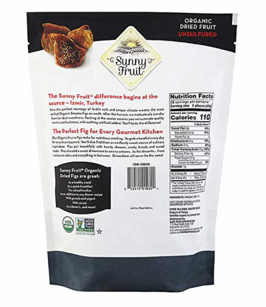 sunny001 Sunny Fruit Organic Sun-Dried Figs , NO sugar added , gluten free