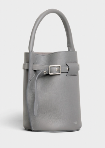 香港現貨 Big Bag Nano Bucket In Supple Grained Calfskin Grey (with dust bag)