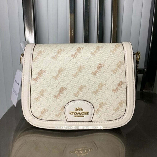 香港現貨 Coach Saddle Bag With Horse And Carriage Dot Print