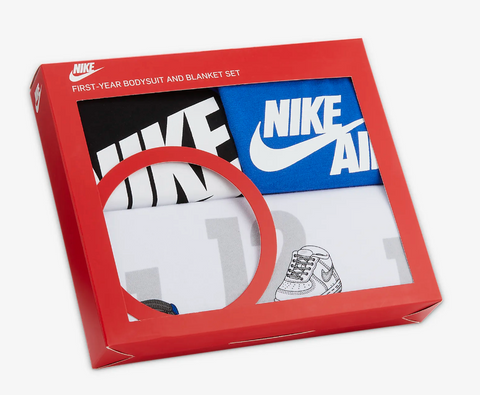 nike002 香港現貨 Nike One Year Old Gift set (2 bodysuits and one blanket)