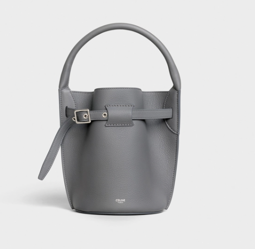 香港現貨 Big Bag Nano Bucket In Supple Grained Calfskin Grey (with dust bag)