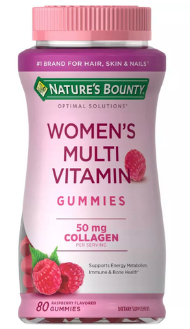 NB001 Nature's Bounty Optimal Solutions Women's Multivitamin Gummies - Raspberry - 80ct