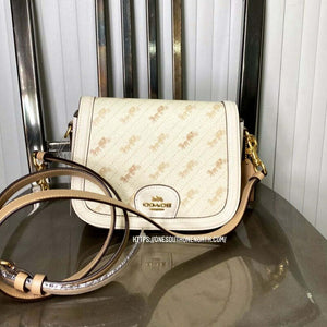 香港現貨 Coach Saddle Bag With Horse And Carriage Dot Print