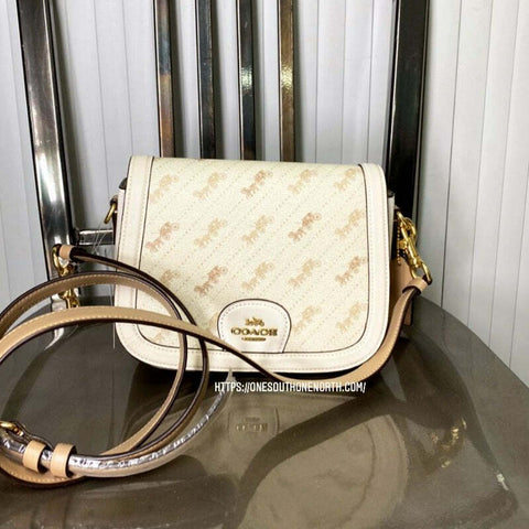 香港現貨 Coach Saddle Bag With Horse And Carriage Dot Print