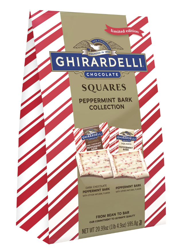 ghi001 Ghirardelli Peppermint Bark Collection 鷹牌 薄荷黑&牛奶朱克力 1磅4.9oz / 595.8g 特大裝